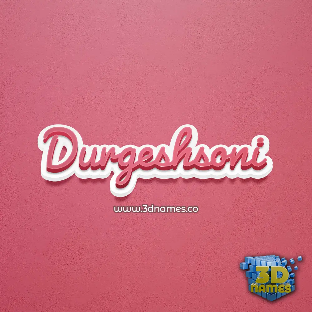 durgeshsoni in Red Scribble style - 3D name wallpaper