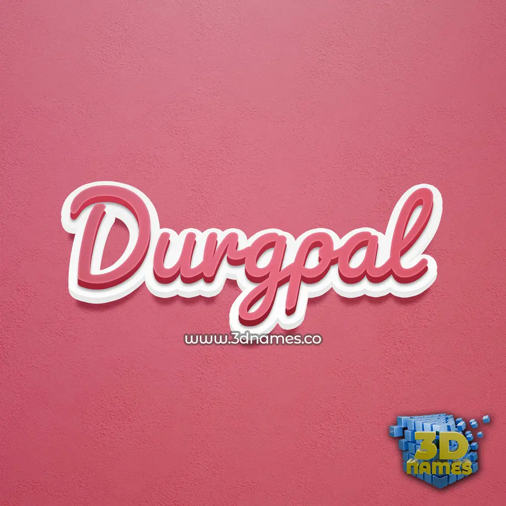 durgpal in Red Scribble style - 3D name wallpaper