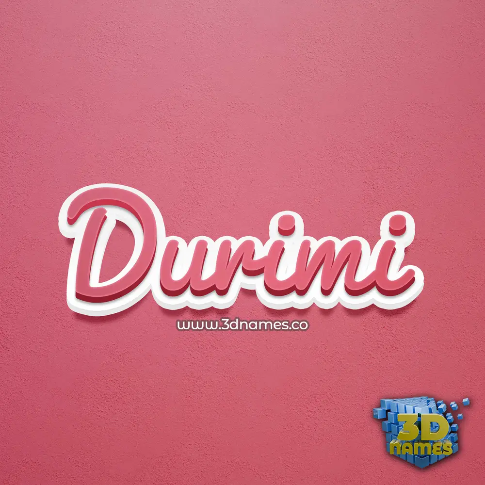 durimi in Red Scribble style - 3D name wallpaper