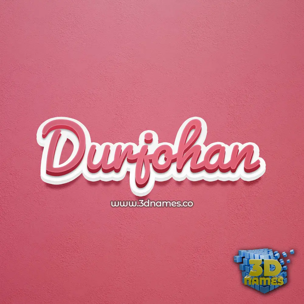 durjohan in Red Scribble style - 3D name wallpaper