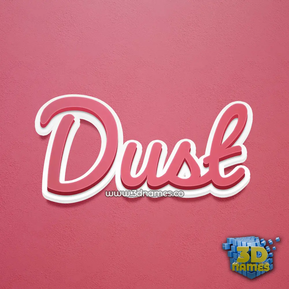 dust in Red Scribble style - 3D name wallpaper