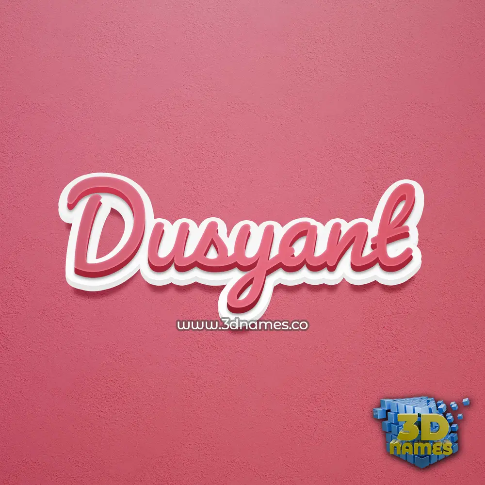 dusyant in Red Scribble style - 3D name wallpaper