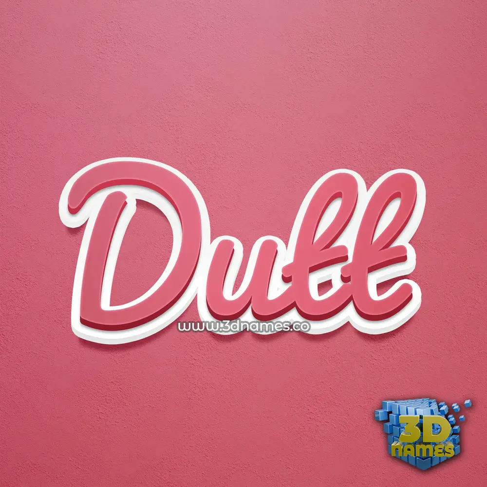 dutt in Red Scribble style - 3D name wallpaper