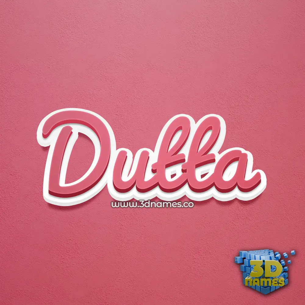 dutta in Red Scribble style - 3D name wallpaper