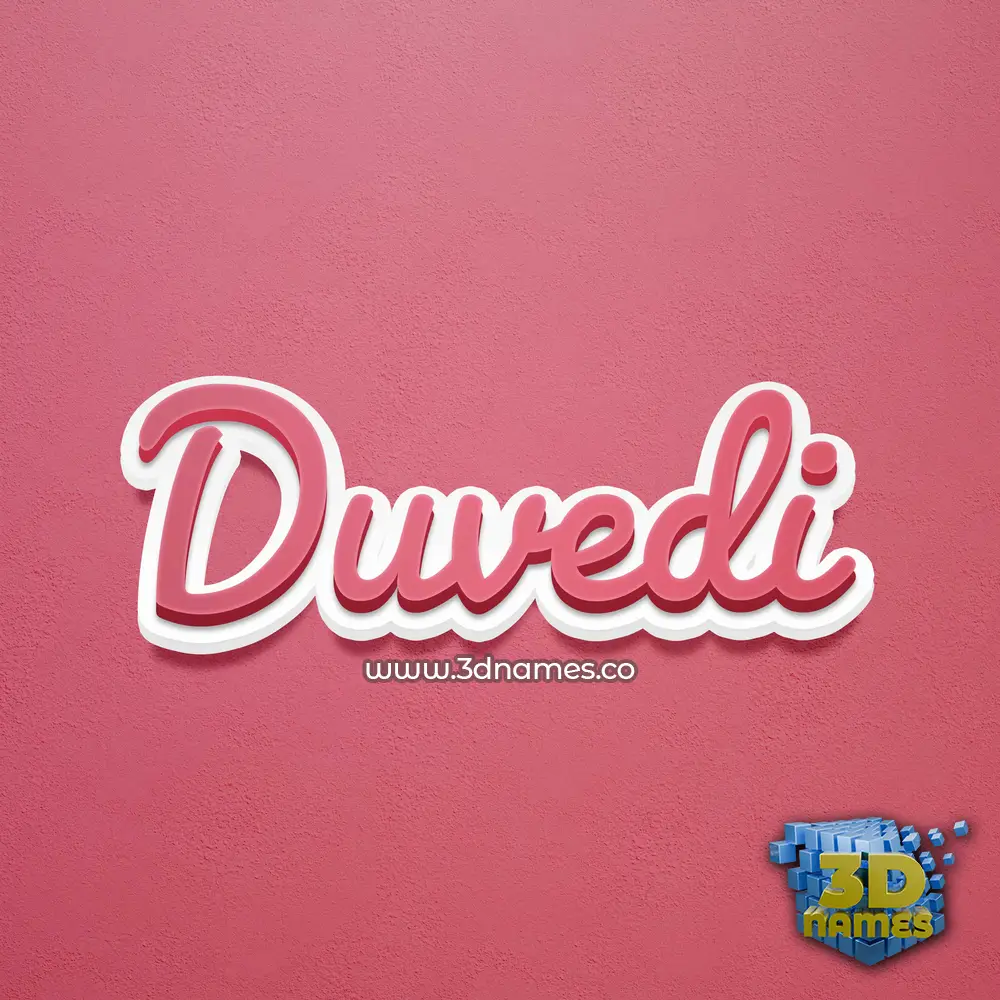 duvedi in Red Scribble style - 3D name wallpaper