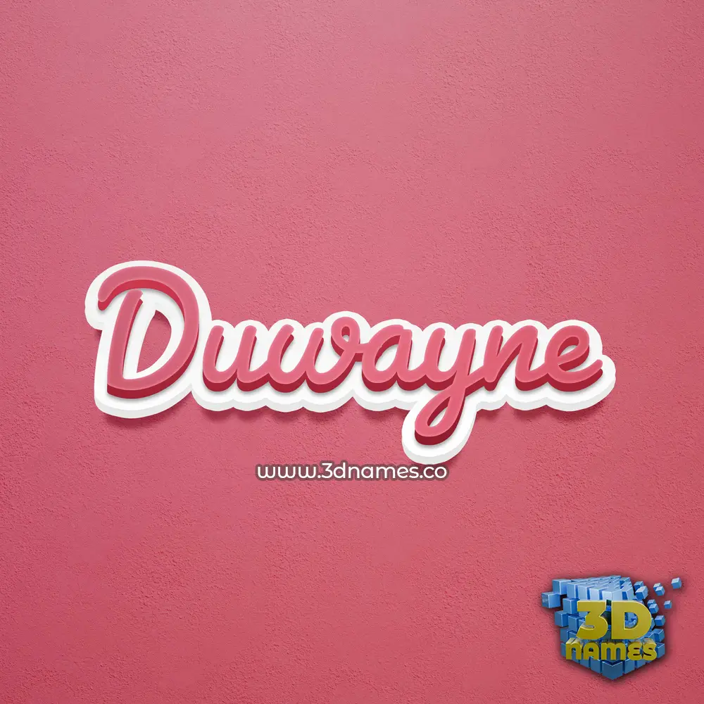 duwayne in Red Scribble style - 3D name wallpaper