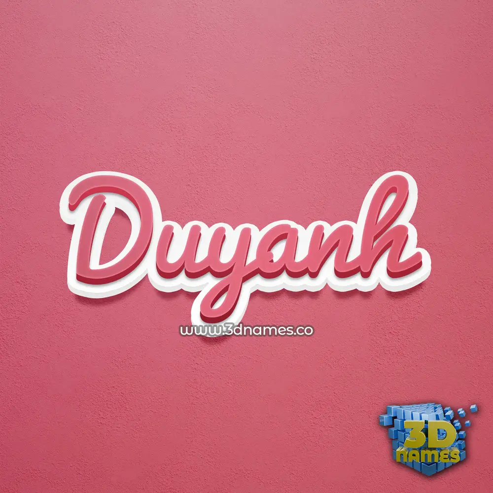 duyanh in Red Scribble style - 3D name wallpaper