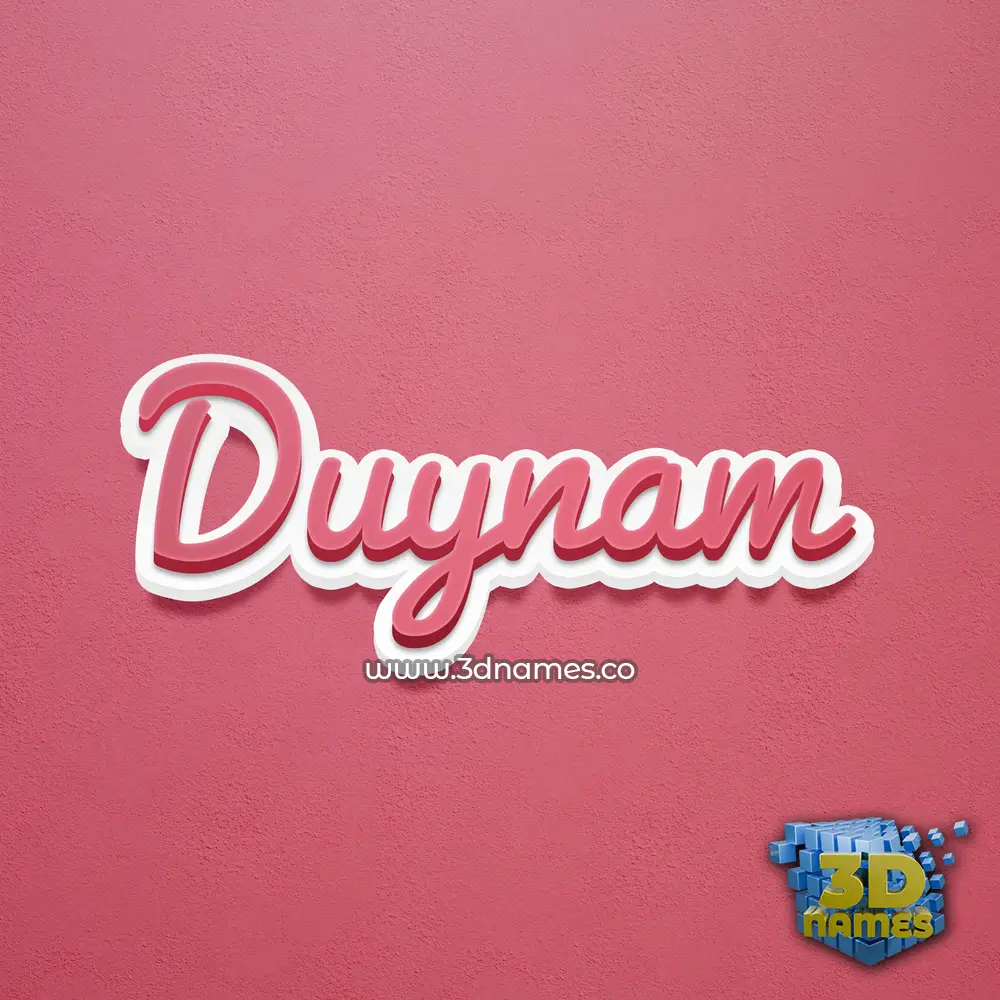 duynam in Red Scribble style - 3D name wallpaper