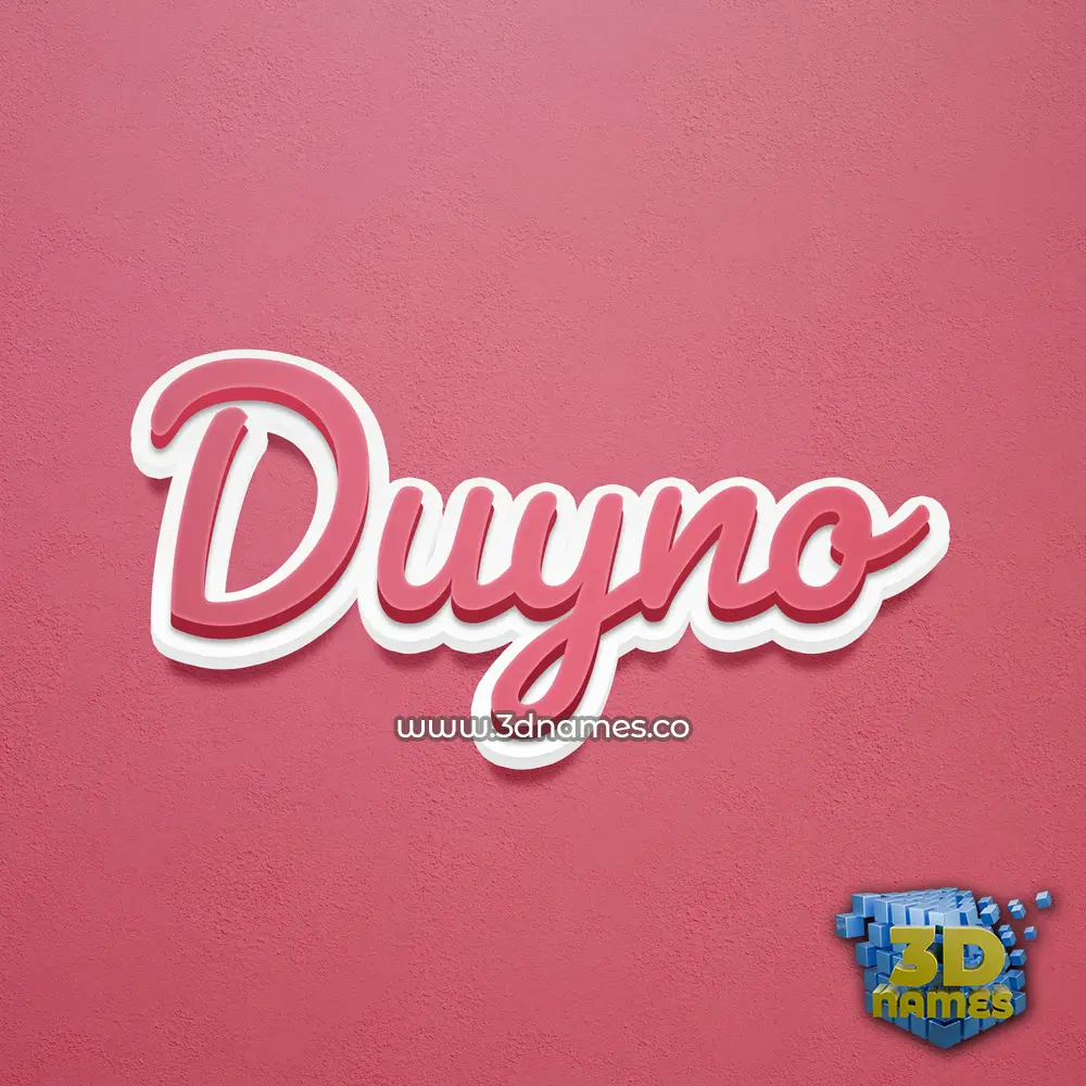 duyno in Red Scribble style - 3D name wallpaper