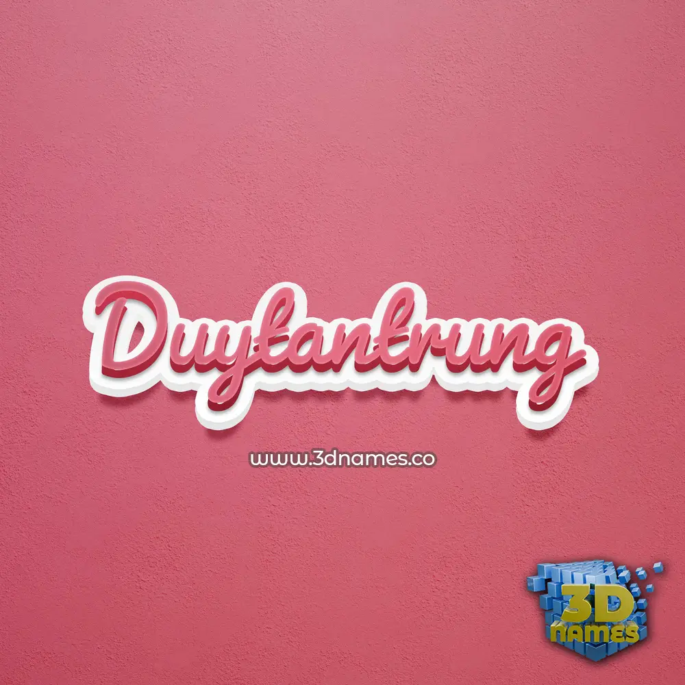 duytantrung in Red Scribble style - 3D name wallpaper