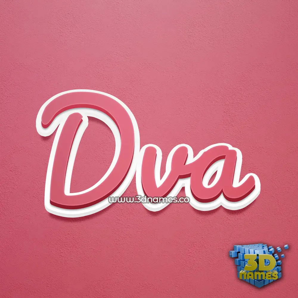 dva in Red Scribble style - 3D name wallpaper
