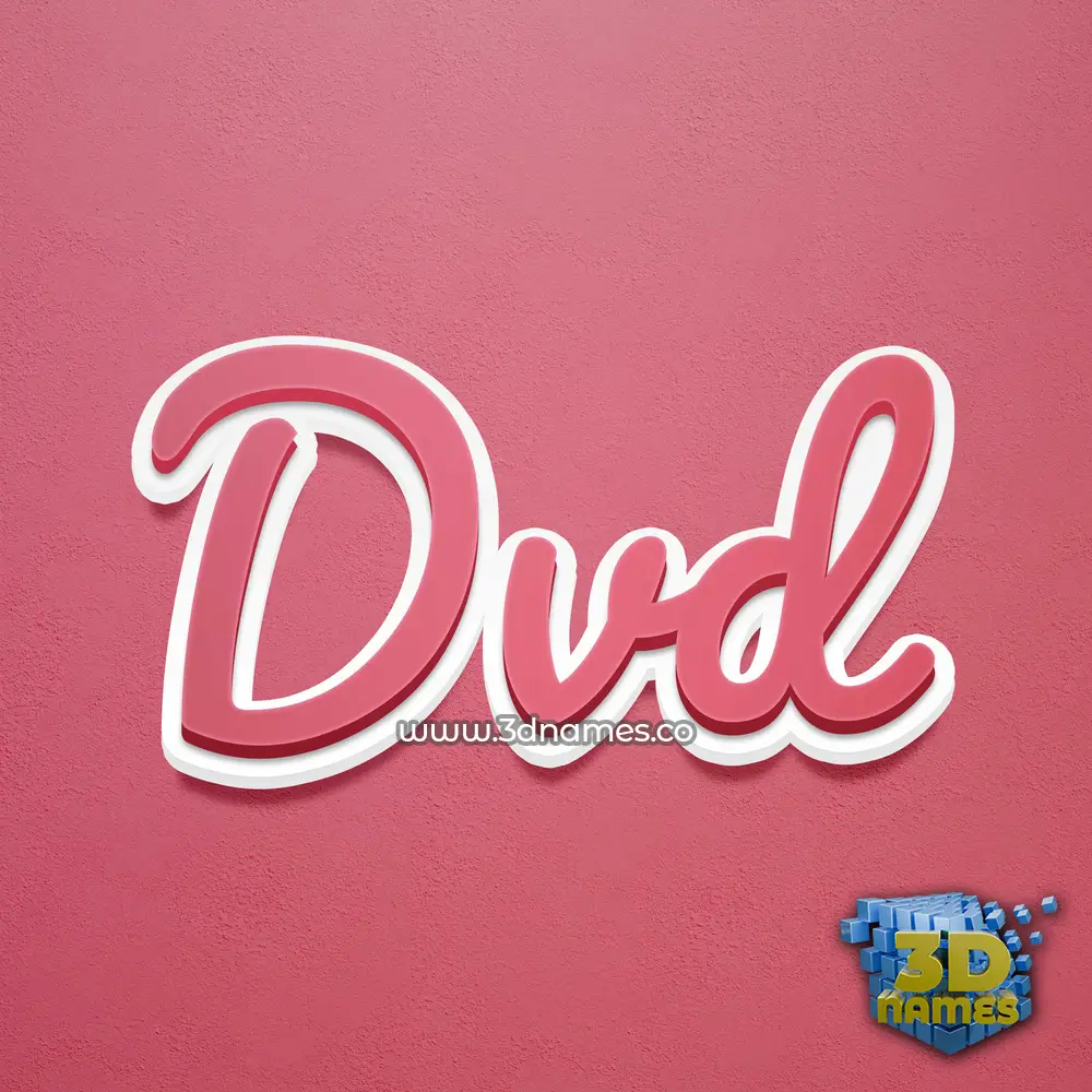 dvd in Red Scribble style - 3D name wallpaper