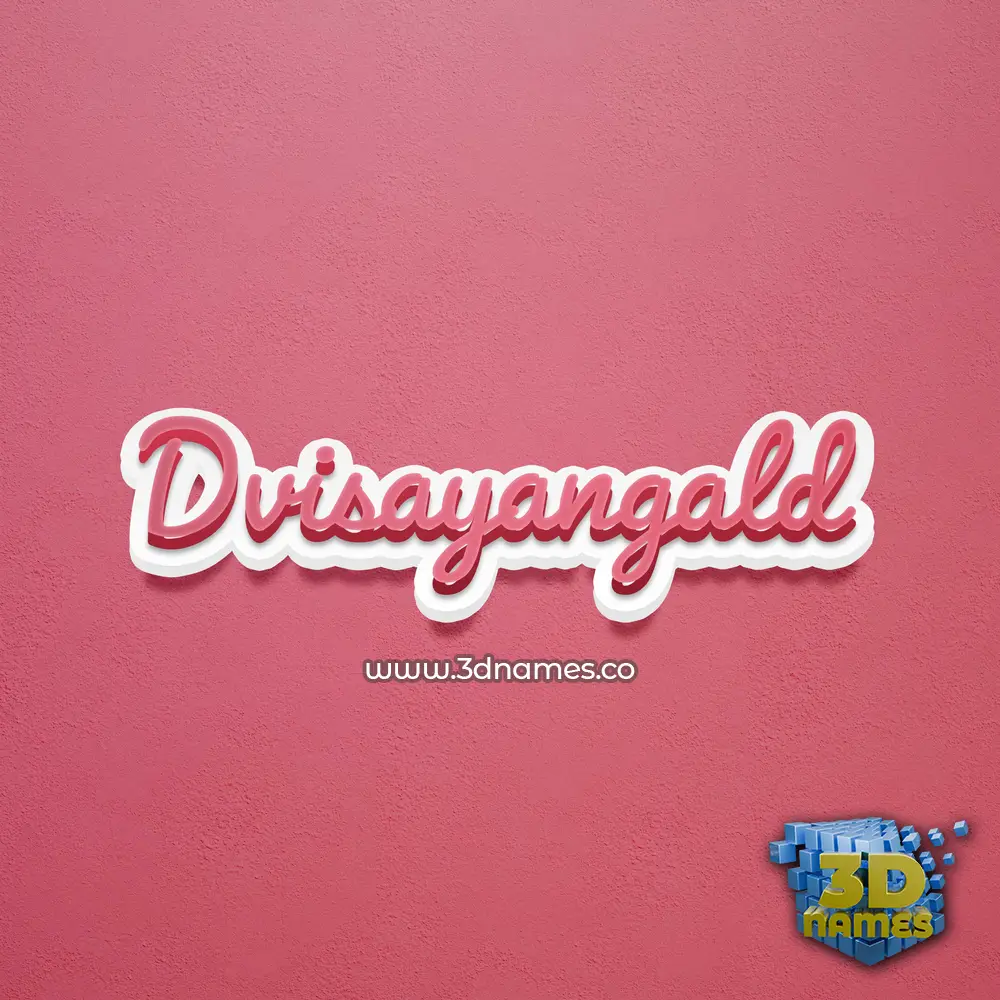 dvisayangald in Red Scribble style - 3D name wallpaper