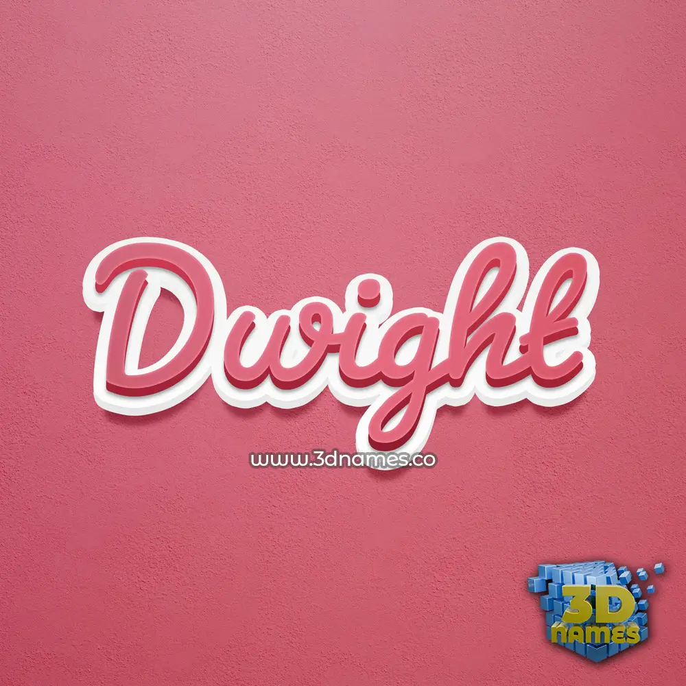 dwight in Red Scribble style - 3D name wallpaper