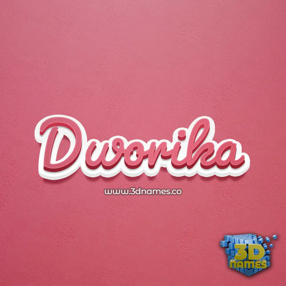 dworika in Red Scribble style - 3D name wallpaper