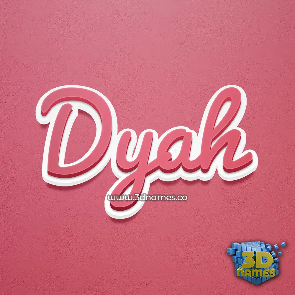 dyah in Red Scribble style - 3D name wallpaper