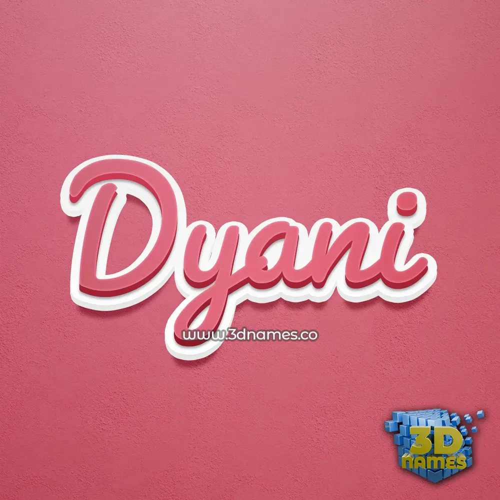 dyani in Red Scribble style - 3D name wallpaper