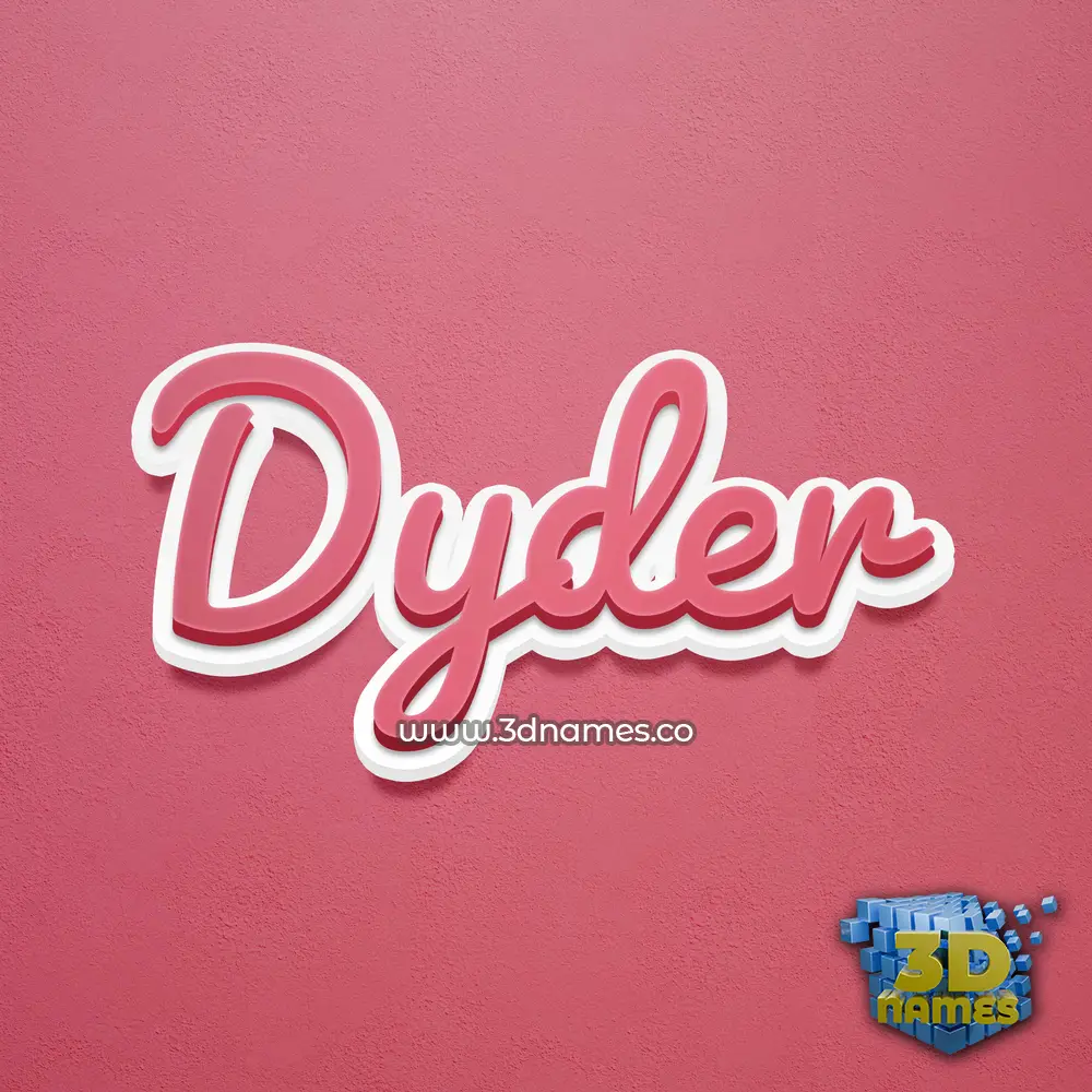 dyder in Red Scribble style - 3D name wallpaper
