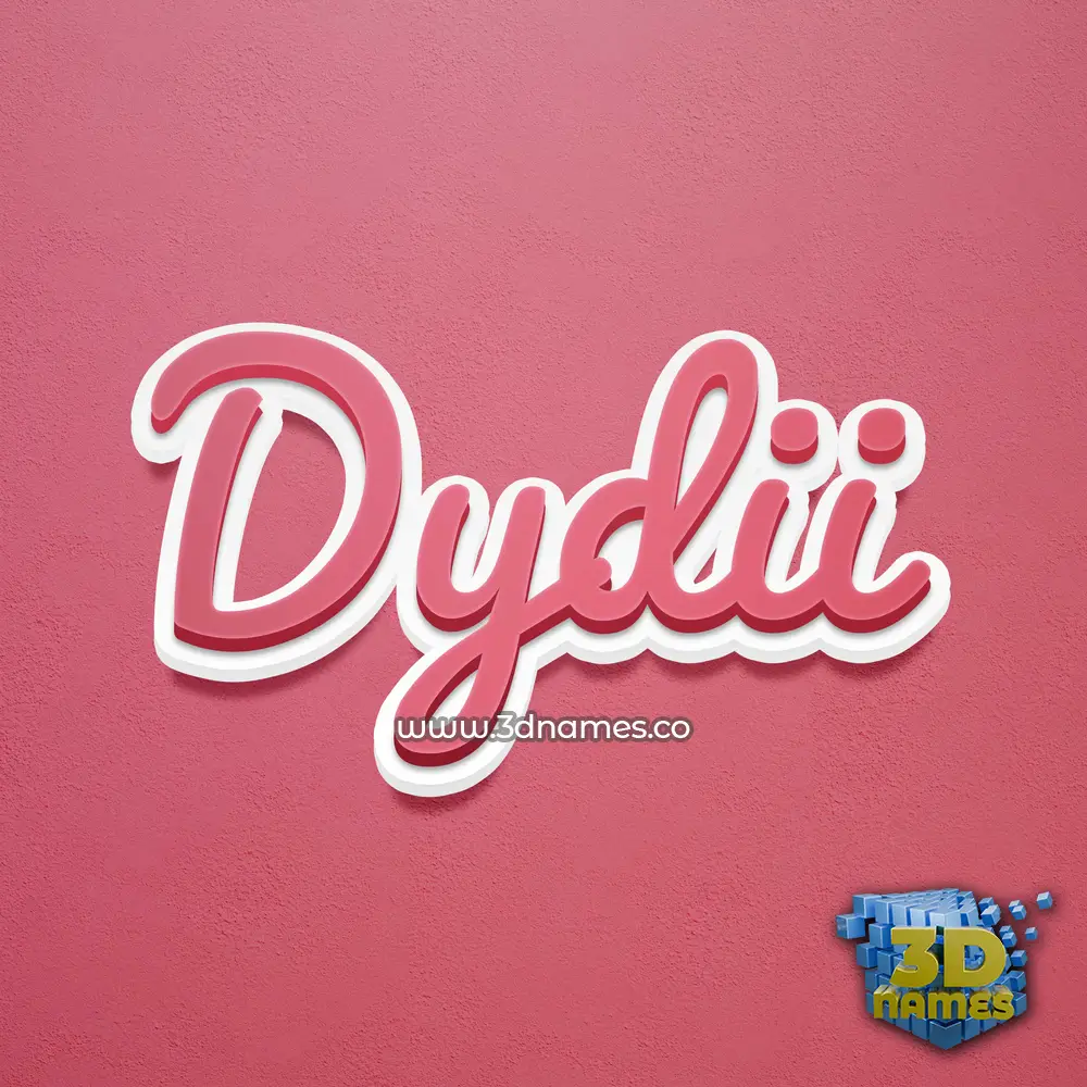dydii in Red Scribble style - 3D name wallpaper