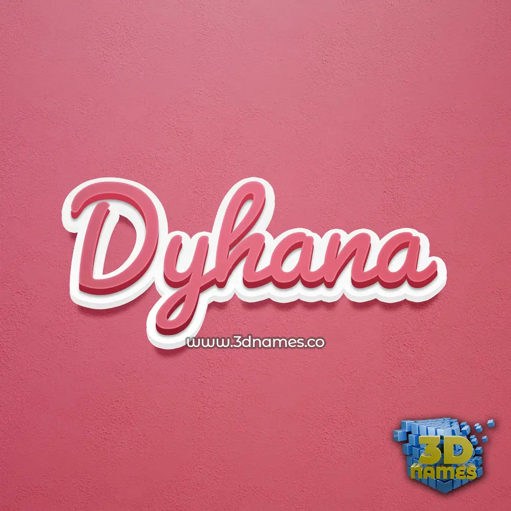 dyhana in Red Scribble style - 3D name wallpaper