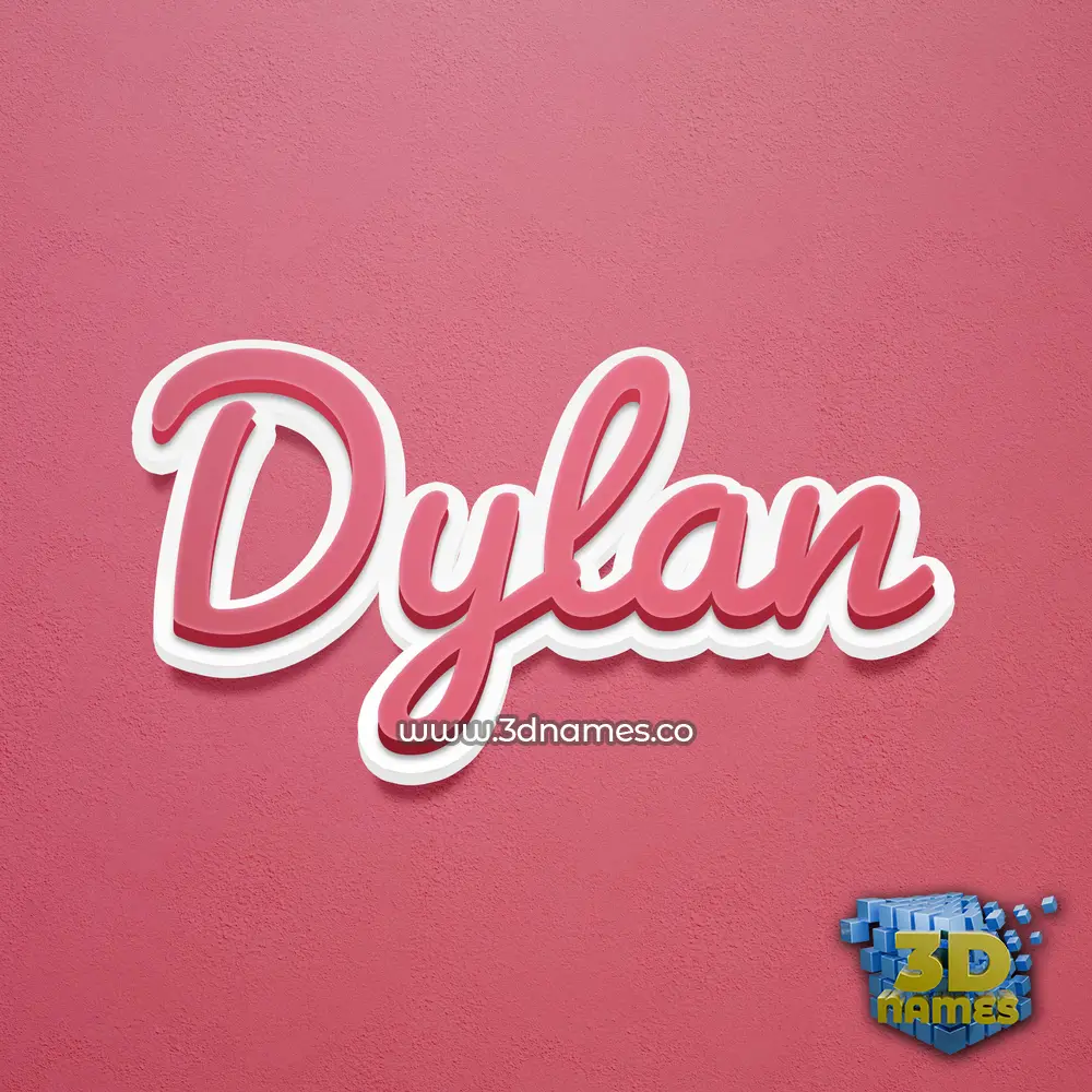 dylan in Red Scribble style - 3D name wallpaper