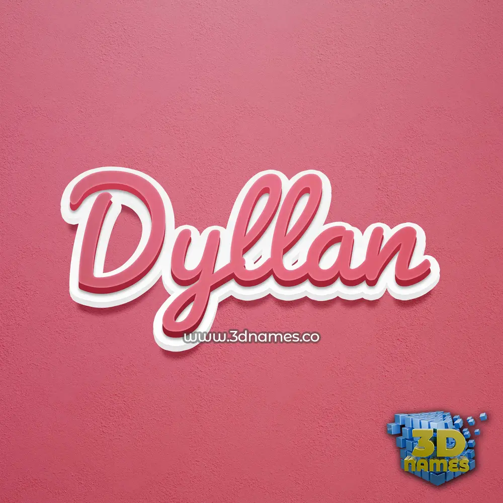 dyllan in Red Scribble style - 3D name wallpaper