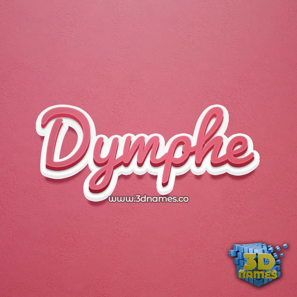 dymphe in Red Scribble style - 3D name wallpaper