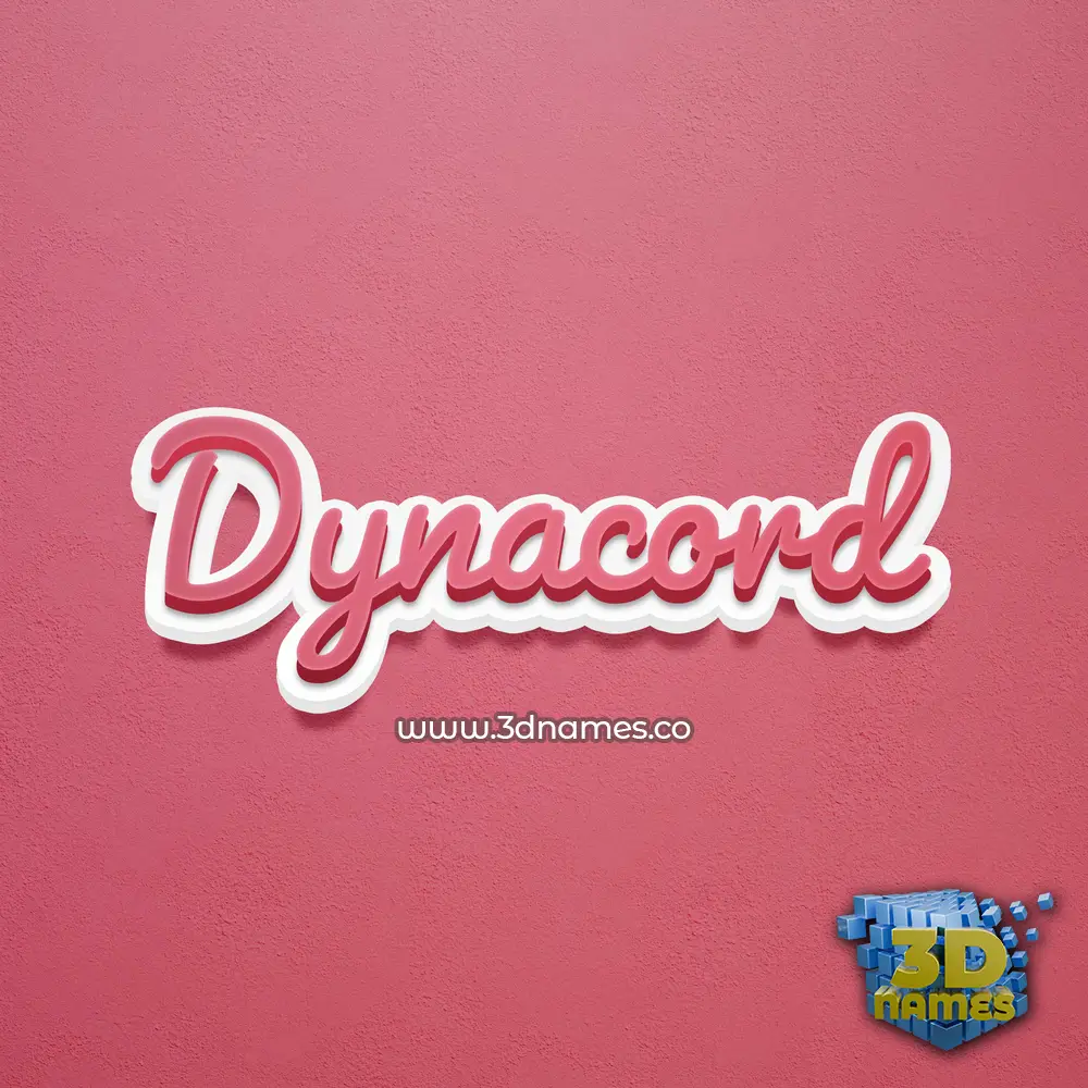 dynacord in Red Scribble style - 3D name wallpaper