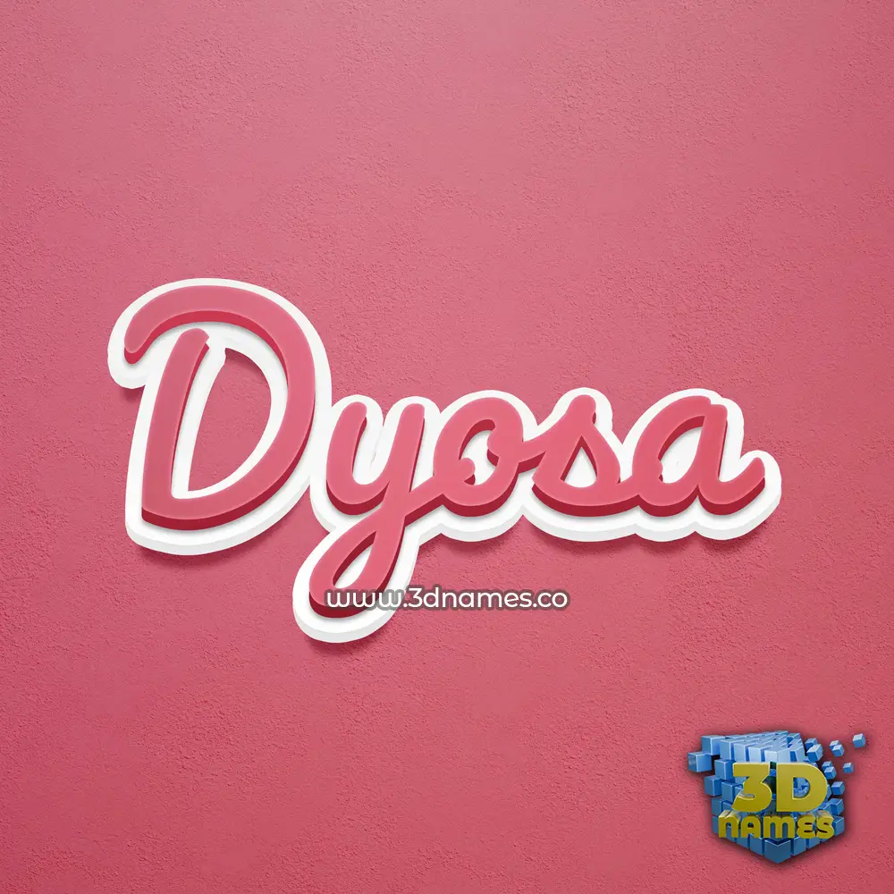 dyosa in Red Scribble style - 3D name wallpaper