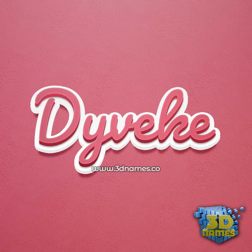 dyveke in Red Scribble style - 3D name wallpaper