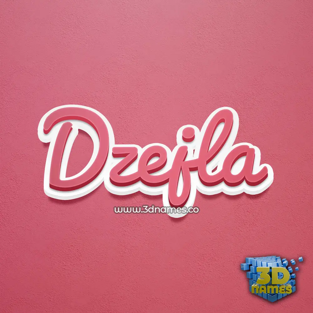 dzejla in Red Scribble style - 3D name wallpaper
