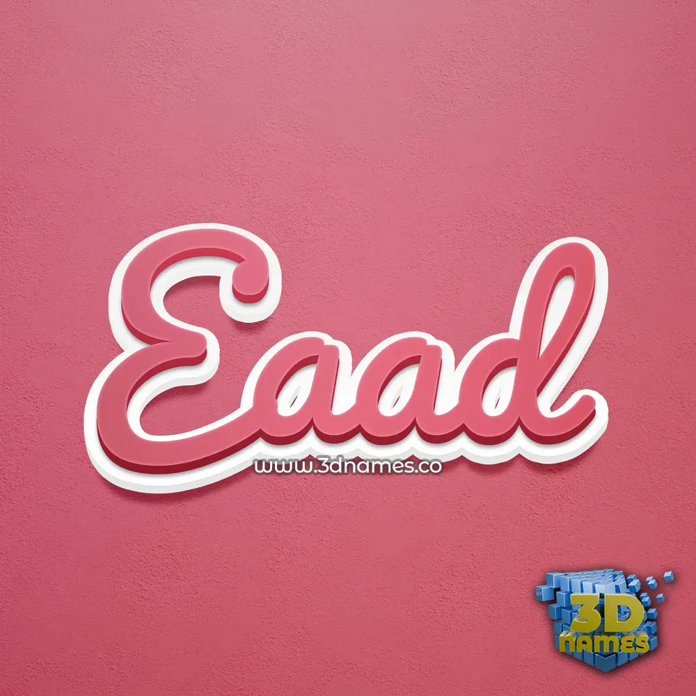 eaad in Red Scribble style - 3D name wallpaper