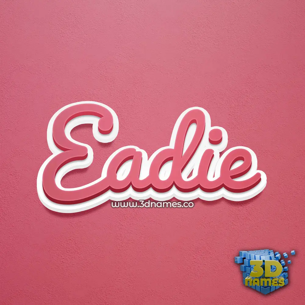 eadie in Red Scribble style - 3D name wallpaper