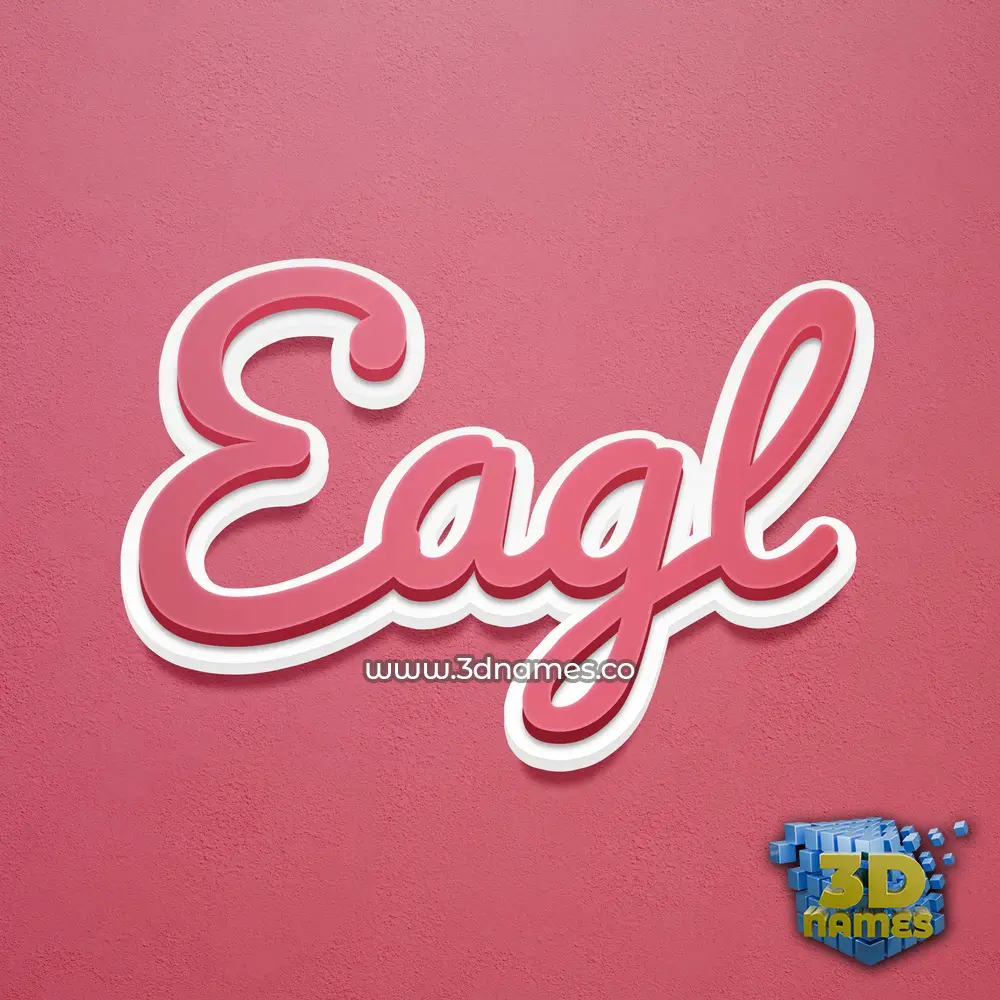eagl in Red Scribble style - 3D name wallpaper