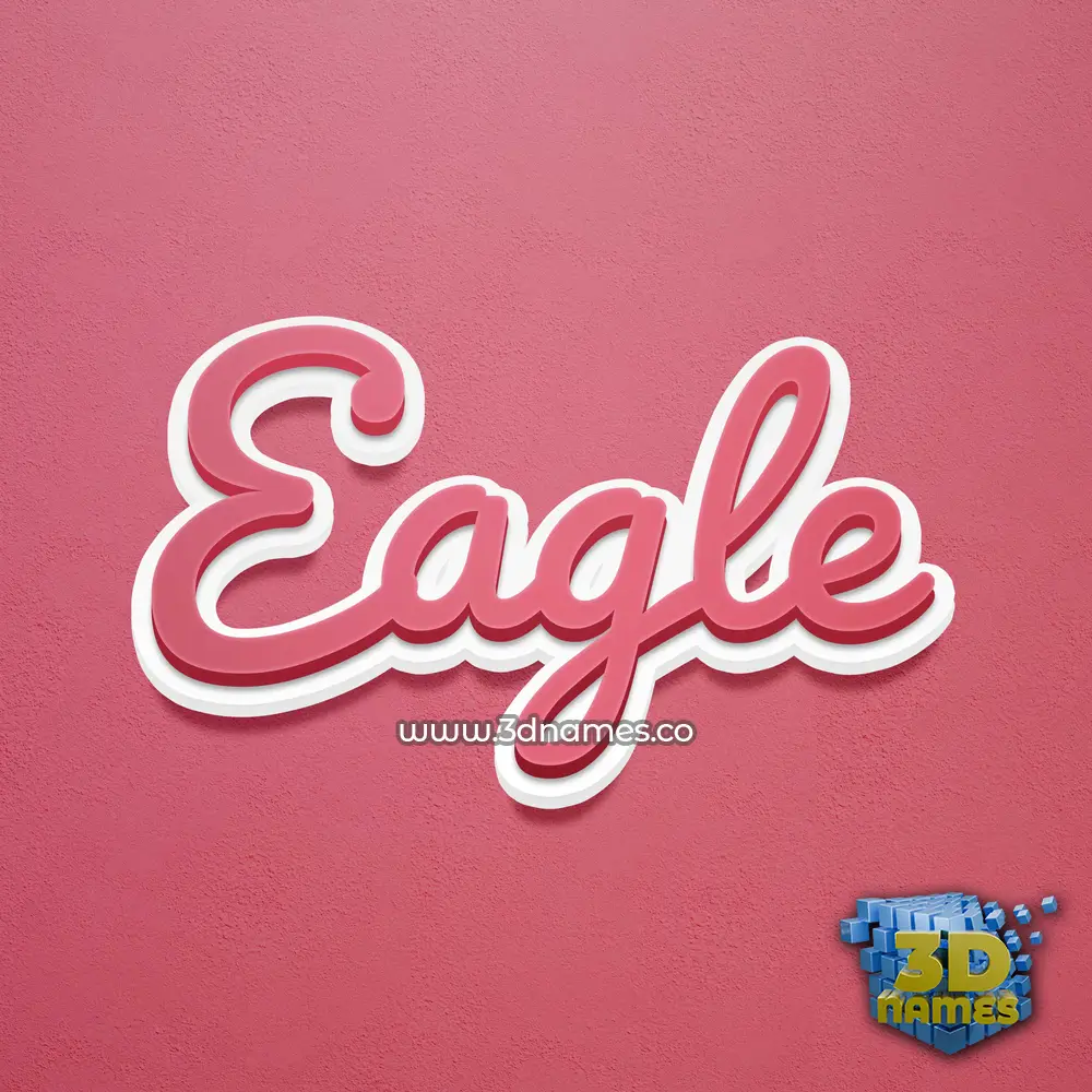 eagle in Red Scribble style - 3D name wallpaper