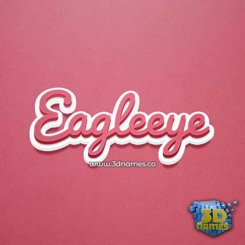 eagleeye in Red Scribble style - 3D name wallpaper