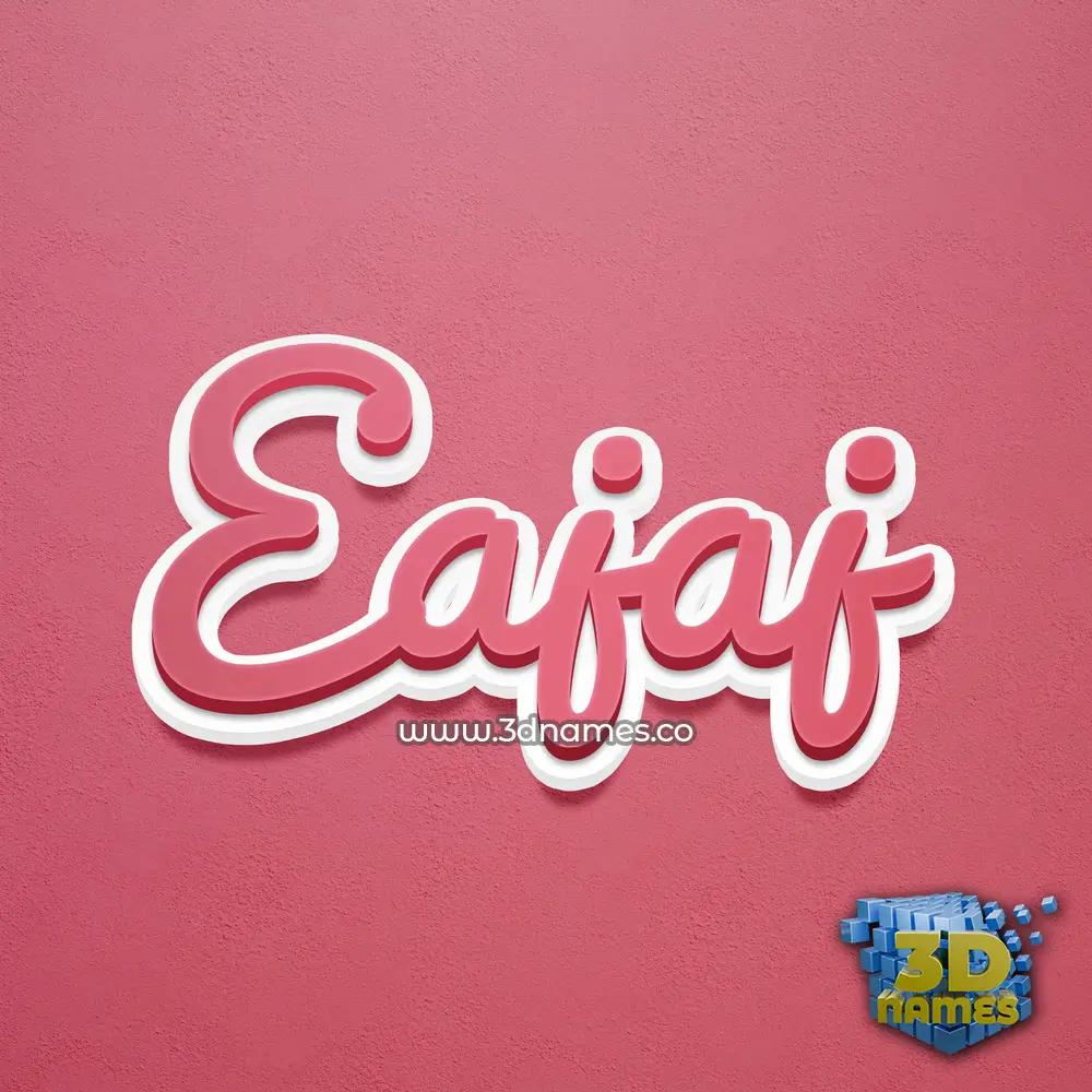 eajaj in Red Scribble style - 3D name wallpaper