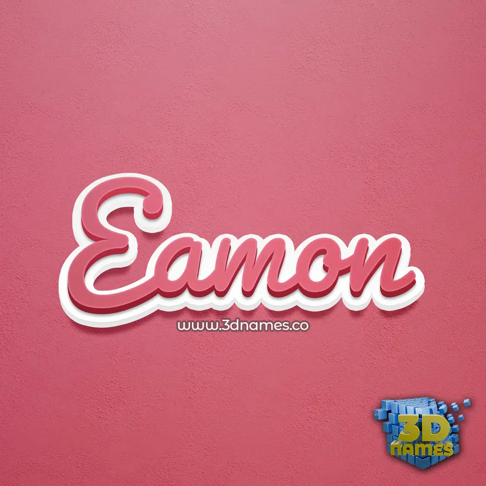 eamon in Red Scribble style - 3D name wallpaper