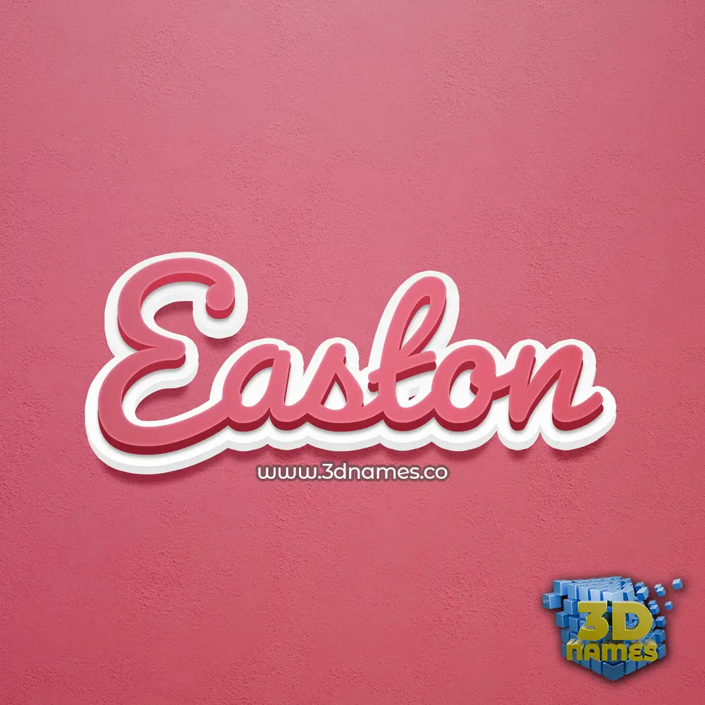 easton in Red Scribble style - 3D name wallpaper