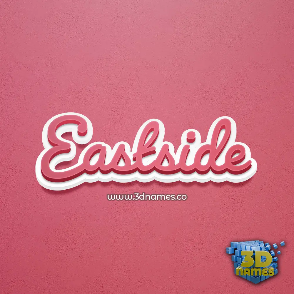 eastside in Red Scribble style - 3D name wallpaper