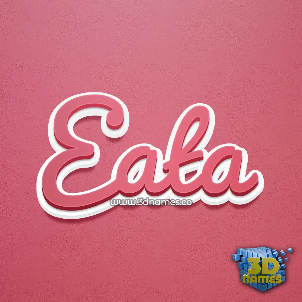 eata in Red Scribble style - 3D name wallpaper