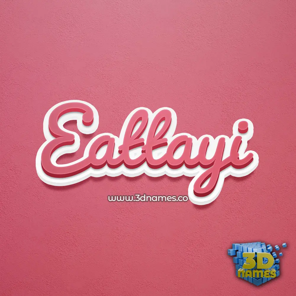 eattayi in Red Scribble style - 3D name wallpaper