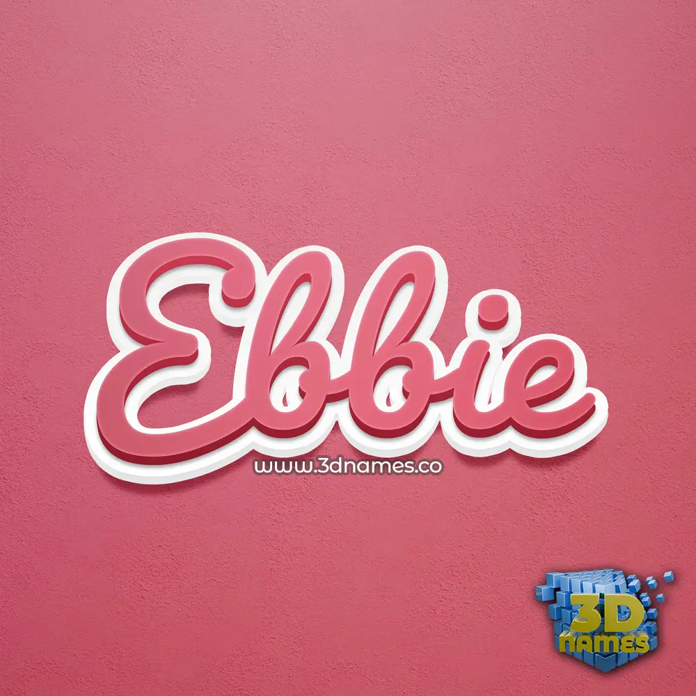 ebbie in Red Scribble style - 3D name wallpaper
