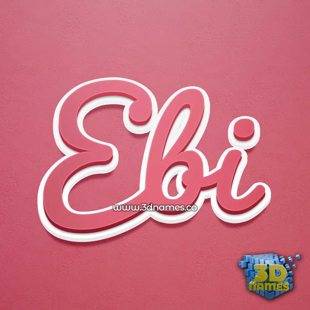 ebi in Red Scribble style - 3D name wallpaper