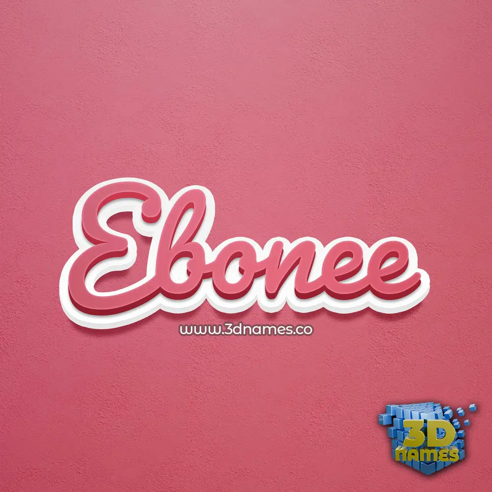 ebonee in Red Scribble style - 3D name wallpaper