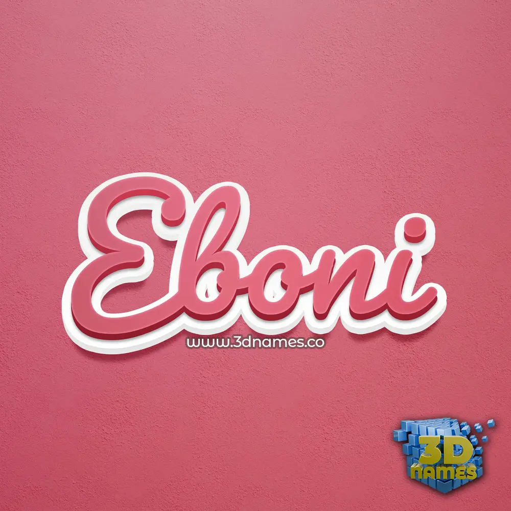 eboni in Red Scribble style - 3D name wallpaper