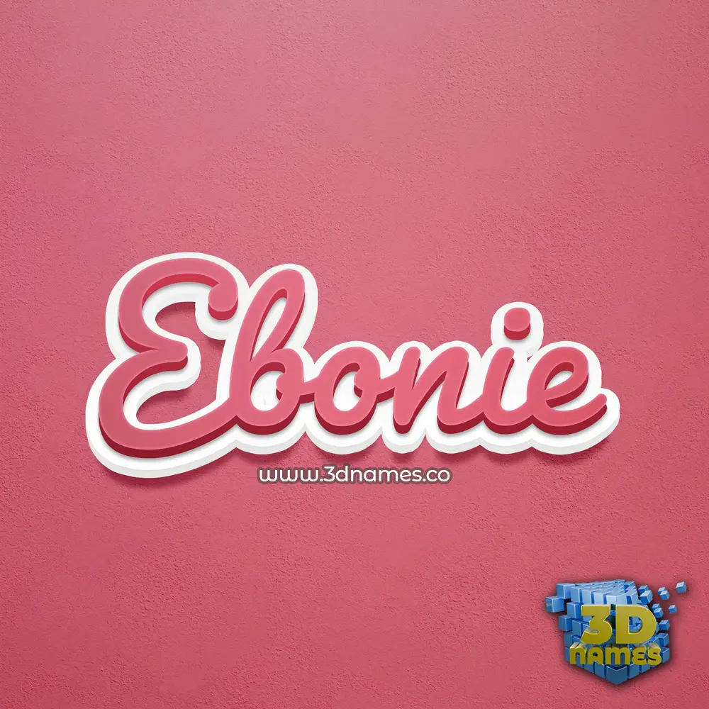 ebonie in Red Scribble style - 3D name wallpaper