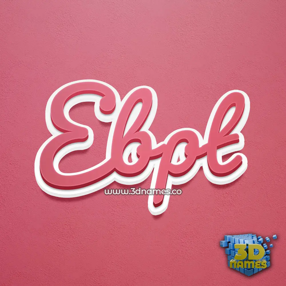 ebpt in Red Scribble style - 3D name wallpaper