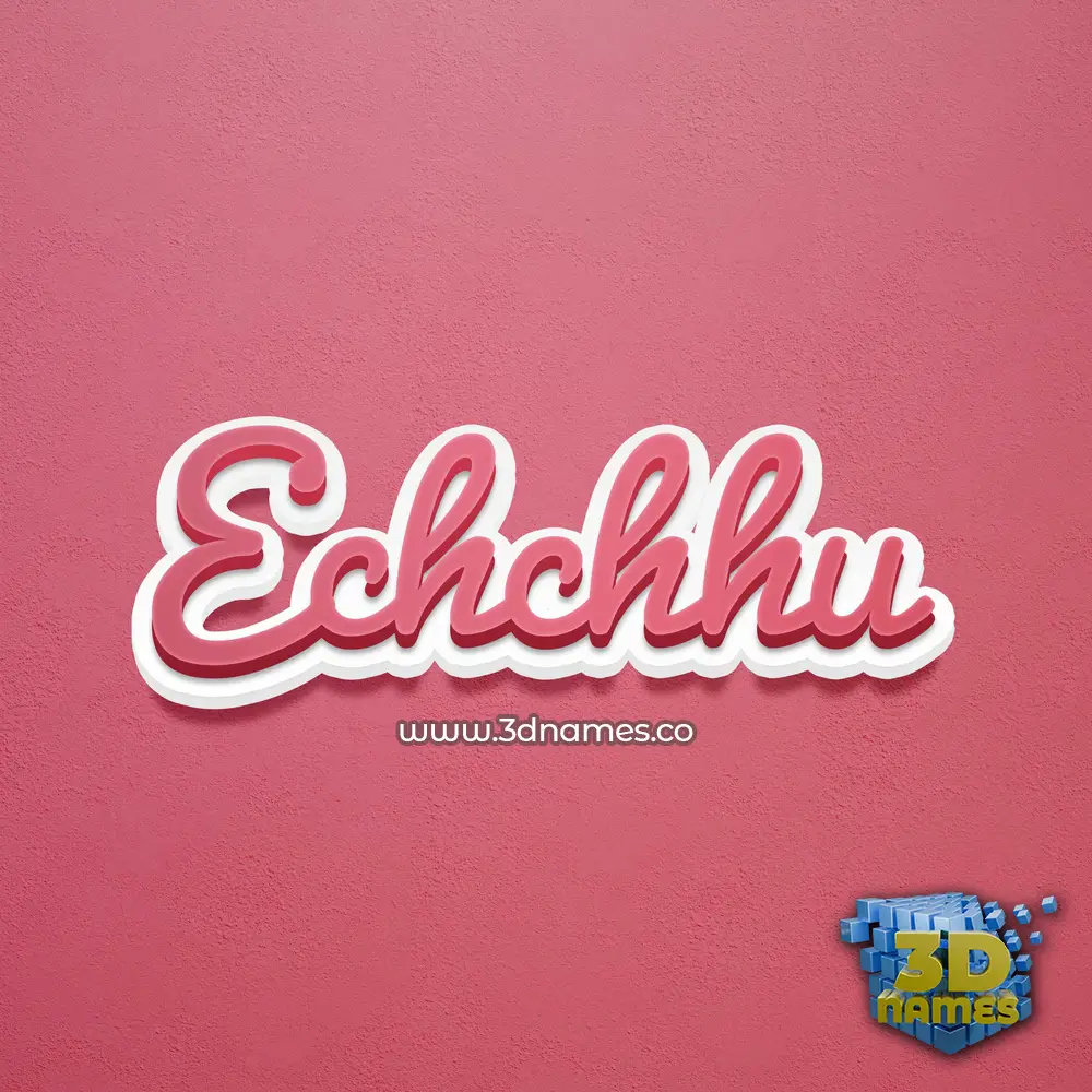 echchhu in Red Scribble style - 3D name wallpaper