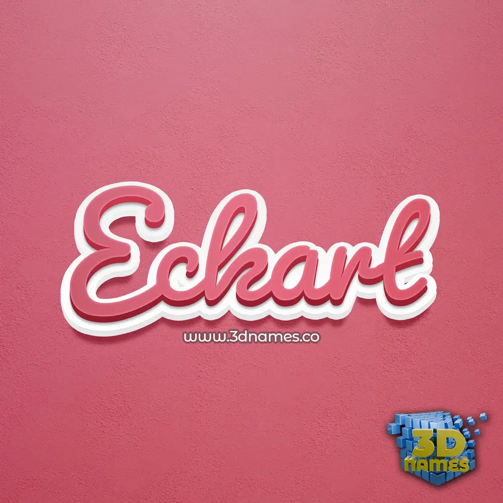 eckart in Red Scribble style - 3D name wallpaper